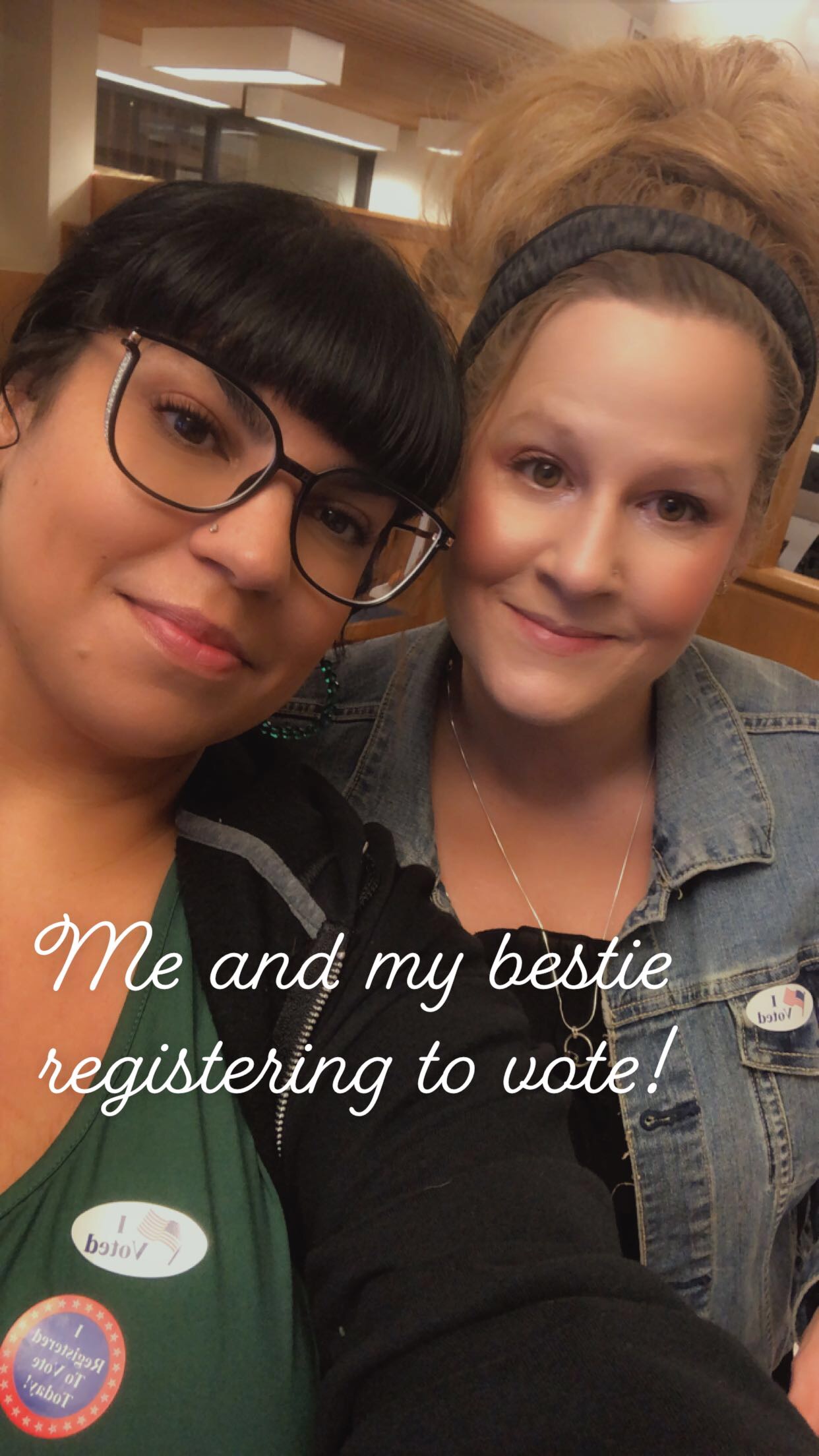 New Member Genevieve and Mary on Election Day 2023